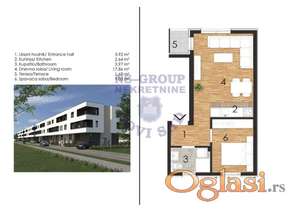 Dvosoban stan u izgradnji, 38m2, Adice