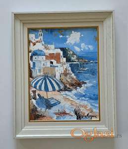 Ulje na platnu - Talas pod suncobranom