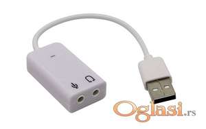 USB zvučna kartica bela