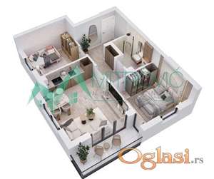 1004816 VRDNIK – STAN 53 m², PAMETNI HOME SISTEM, NOVI ST