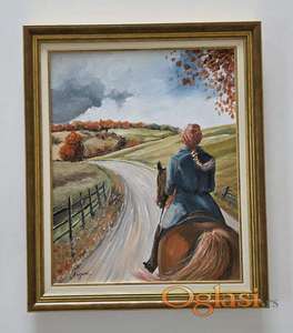 Ulje na platnu - Put kroz jesen