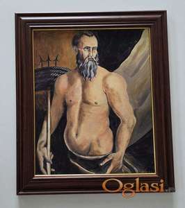 Ulje na platnu - Posejdon, Bog mora.