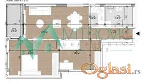 Petrovaradin, Novi Majur - Dvoiposoban stan 61 m2 