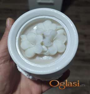 Ručna dekorativna sveća u činiji – miris kafe