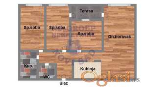 Cetvorosoban, 81m2 Zeleznicka Stanica