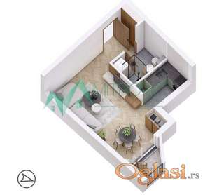 Petrovaradin, Jednosoban stan 30m2 u izgradnji sa povratom PDV 
