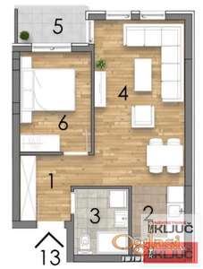 SOMBORSKI BULEVAR, 46m2, Dvosoban sa pdv
