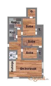 Četvorosoban 110m2 Železnička stanica