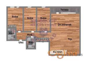 Četvorosoban stan na Podbari, 75m2