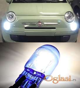 Fiat 500  dnevno svetlo - T20 7443 bele halogene sijalice