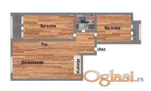 DVOIPOSOBAN  NOV  - POVRAT PDV-A  -  CENTAR - NOVI SAD