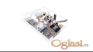 Troiposobni stan 65m2, Futog!