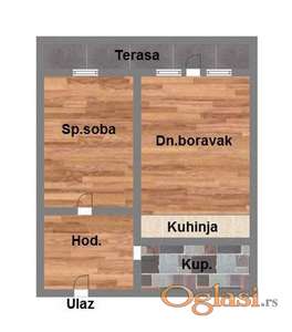 534116 Jednoiposoban- 40m2 - Nova Detelinara