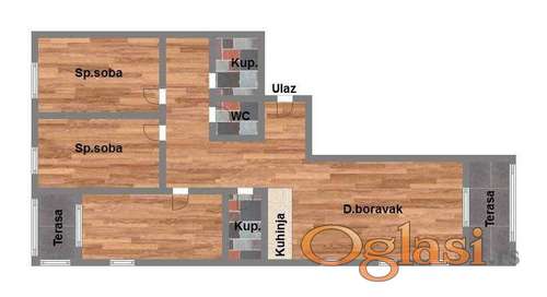 LUX Četvorosoban 100m2 u izgradnji kod KEJ-a