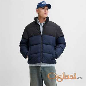 JACK & JONES Men's Stand-Up Collar Quilted Jacket