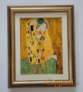 Ulje na platnu - Poljubac 2. Po slici Gustava Klimta