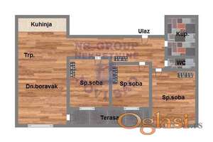 Četvorosoban stan, 78m2m,Stari Majur