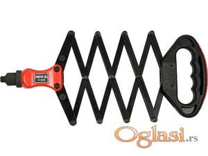 Klešta za pop nitne harmonika 2,4 mm - 6,4 mm   Uredjaj omogucava upotrebu u sledećim velicinama: 2,4, 3,2, 4,0, 4,8, 6,4 mm.  Konturna, ergonomska ručka od neklizajućeg materijala.     Novo i ne korišćeno    Ukoliko zelite da porucite 1. Ime i prezime 2. Ulica i broj 3. Postanski broj mesto 4. Kontakt telefon