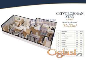 Četvorosoban u izgradnji, sa PDV-om