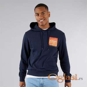 JJ REBEL Mens Raven Hoodie Sky