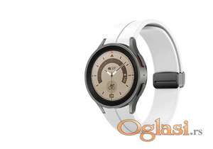 Samsung watch 4/5/5pro bela silikonska narukvica