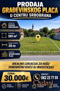 Gradjevinski plac u centru Srbobrana
