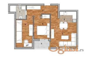 NOVI SAD - BULEVAR EVROPE - 60.73 m2