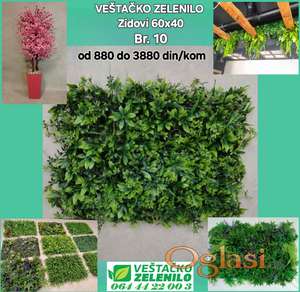 Veštački zeleni zidovi  10 (60x40) 1780 din/kom