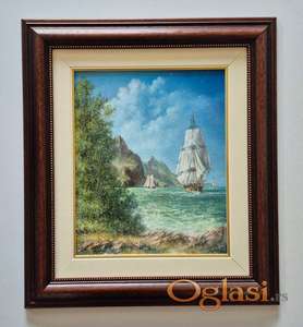 Ulje na platnu - Brod, prelepa slika!