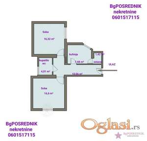 Vračar, Kalenić pijaca, Cara Nikolaja II, 56m2