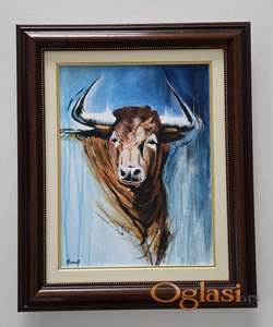 Slika - Bik, akril na platnu. Prelepo!