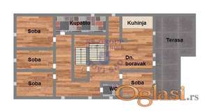 Trosoban 81m2 Popovica