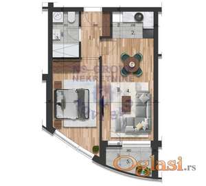 Dvosoban stan u Telep, 43m2