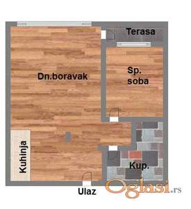 Dvosoban 43m2 Telep