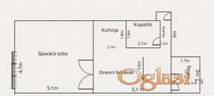 Dvosoban salonac- Centar- Petra Drapšina