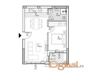 Stan NOVI SAD,TELEP - 38 m2 88040 €, ID: 1101402