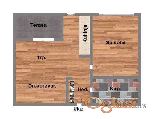Dvosoban stan od 48m2 u izgradnji u Sremskoj Kamenici!