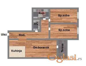 Trosoban - pdv - 63m2 - parking mesto