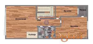 Trosoban u izgradnji 58m2