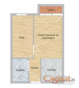STAN - NOVI SAD - BULEVAR PATRIJARHA PAVLA - 30m2 - 105000 evra