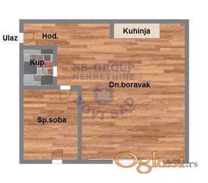 Dvosoban stan na Sajmu, 46m2