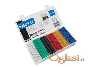 Set termoskupljajucih steznih cevi u boji 196 kom   Bela 56 kom  10 cm - 2 mm  1 mm                                    Zelena 28 kom 10 cm - 4 mm  2 mm  Crna 14 kom  10 cm - 6 mm  3 mm  Crvena 35 kom 10 cm - 8 mm  4 mm  Žuta 35 kom  10 cm - 10 mm  5 mm  Plava 28 kom 10 cm - 12 mm  6 mm  Karakteristike proizvoda  Dimenzije: od 2 mm do 12 mm  Sve što vam je potrebno je upaljač ili električni toplotni pištolj  Novo i ne korišćeno    Ukoliko zelite da porucite 1. Ime i prezime 2. Ulica i broj 3. Postanski broj mesto 4. Kontakt telefon