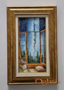 Ulje na platnu - Zvezdana noc, prelepo!