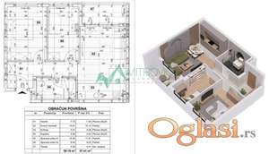 Trosoban stan 59 m² - Telep (ID: 1004680) 