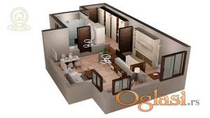 Prodaja stanova u Kragujevcu – novi luksuzni stambeni kompleks u izgradnji smešten u mirnoj ulici, centar,43.49m2