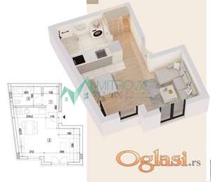 Centar, 27m2  garsonjera u izgradnji! 