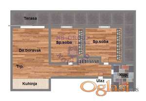 Trosoban stan u izgradnji - Petrovaradin