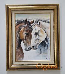 Slika - Lepota konja, akril na platnu. Prelepo!