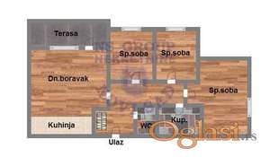 Cetvorosoban stan na Bulevaru Patrijarha Pavla, 72m2