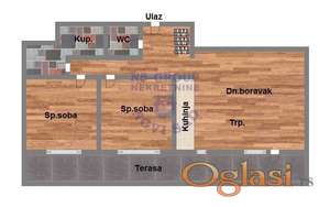 Trosoban stan u izgradnji 69m2